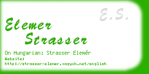 elemer strasser business card